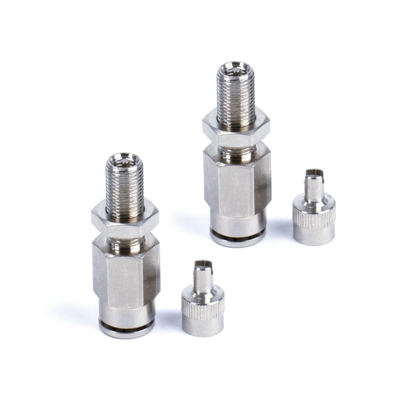 Viair Dot Inflation Valve (for 1/4" Air Line) PTC Style, Nickel Plated (2 Pcs) Dot Approved - Image 1